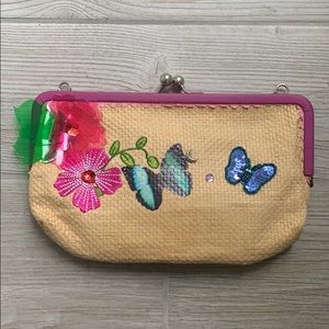 Cute butterfly and flower clutch